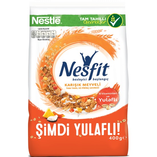 Nestle Nesfit Karışık Meyveli Tam Tahıllı Pirinç Gevreği 400 gr