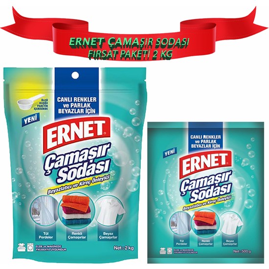 Ernet Çamaşır Sodası Paketi 2 kg + 500 gr