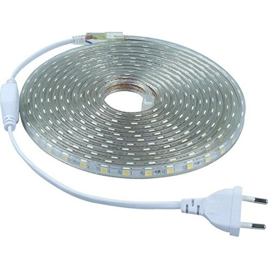 Cata Şerit LED Hortum 3 Çip Dış Mekan Smd LED Beyaz Renk 15 M + Fiş