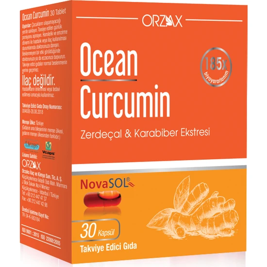 Ocean Curcumin 30 Kapsül ORZ872109