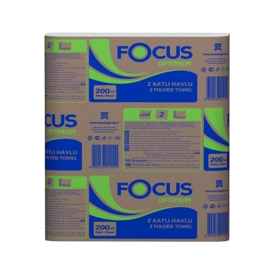 Focus Optimum Z Katlı Dispenser Havlu 200 Yaprak x 12 Paket