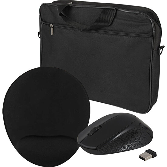 Evocase EVO300 15,6'' Notebook Çantası (EVO301 Bilek Destekli Mousepad + Kablosuz Mouse) Set