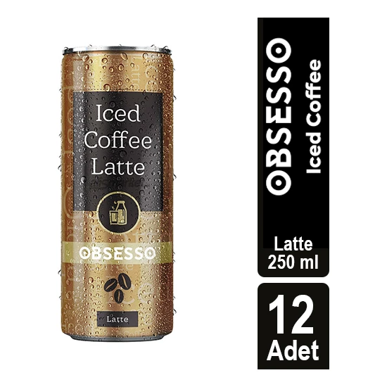 Obsesso Latte Soğuk Kahve 250 ml x 12 Adet