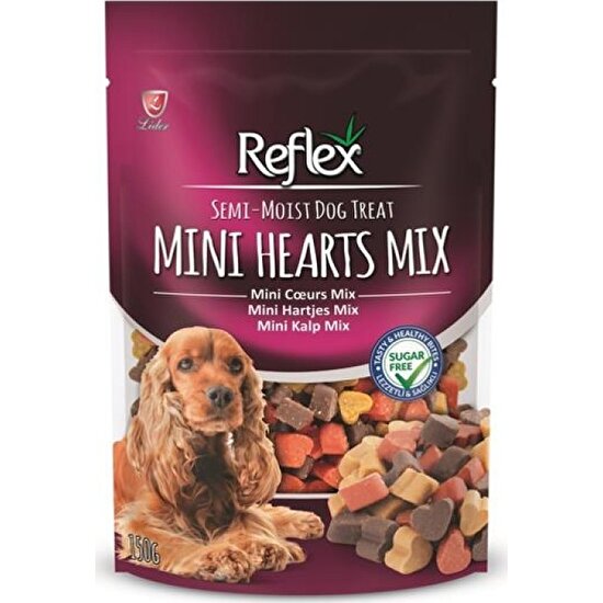 Reflex PlusYarı Yumuşak Ödül Maması Mini Kalp Mix 150 gr