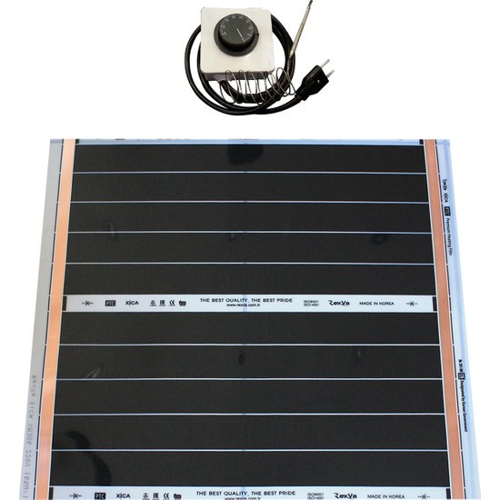Rexva Xica PTC-306 82.5 Watt 220 Volt Analog Gazlı Termostatlı Karbon Isıtıcı Film 50 x 60 cm