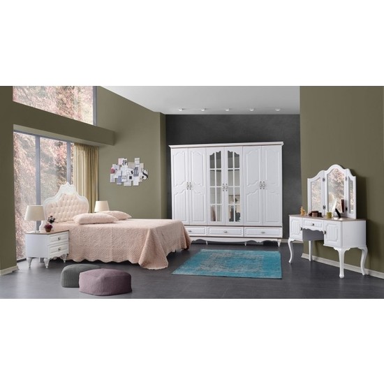 Yakos Mobilya Komple Mdf Country Şeritli Yatak Odası Yakos Mobilya Komple Mdf Country Şeritli Yatak Odası