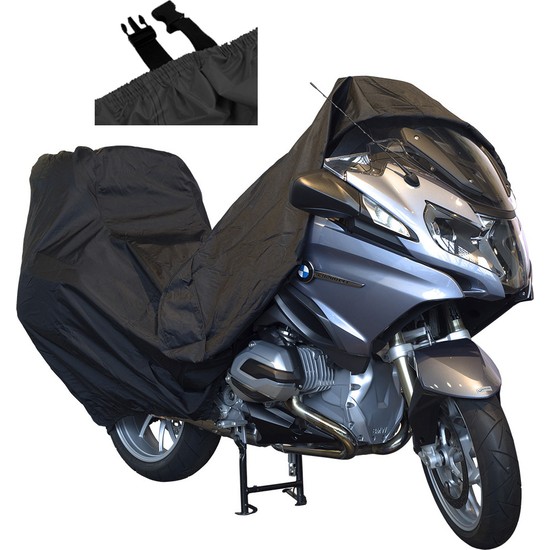 Motoen Yamaha Xmax 400 Abs Iron Max Arka Çanta Uyumlu Motosiklet Brandası (Bağlantı Tokalı)- Siyah