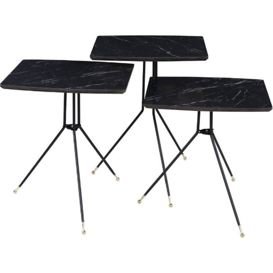 Express Mobilya Rüya Zigon Sehpa Siyah Metal Ayak Fiyatı