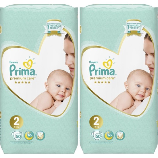 Prima Premium Care 2 Numara 50�li x 2 Paket 100 Adet Bebek Fiyatı