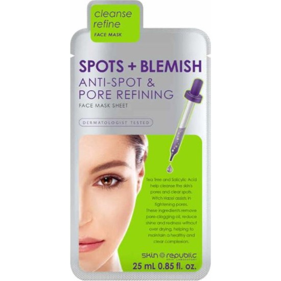 Skin Republic Spots +Blemish Yüz Maskesi 25 ml
