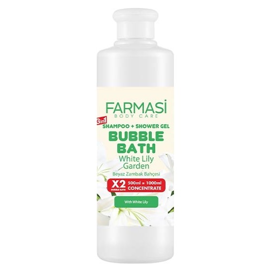 Farmasi Bubble Bath White Lily Beyaz Zambak 500 ML-1103255