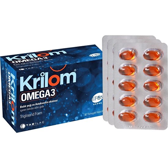 Tab İlaç Krilom Omega 3 Balık Yağı 50 Yumuşak Kapsül