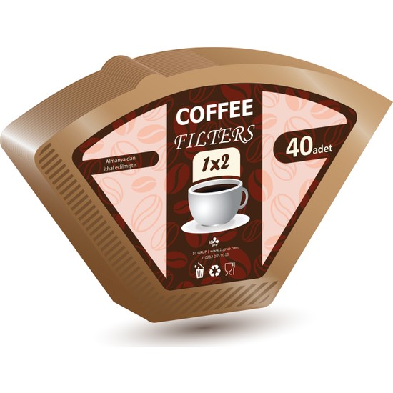 Coffee Filters Kahve Filtre Kağıdı 1 x 2 40�lı Kutusuz Brown Fiyatı