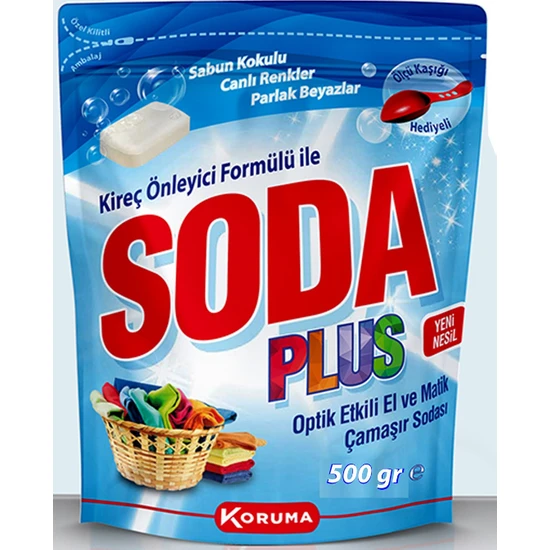 Soda Plus Optik Etkili El ve Matik Çamaşır Sodası 500 gr *12*