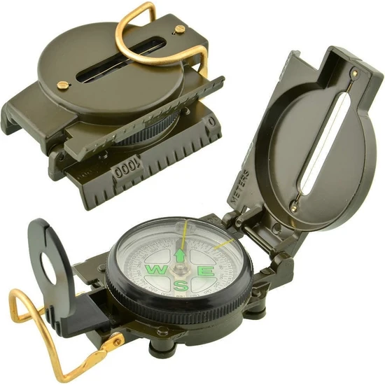 Seyhan Askeri Malzeme Lenstatıc Compass Metal Kasa Askeri Pusula