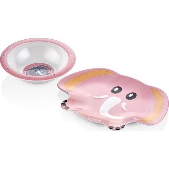 The Mia Bebek Mama Seti 2 Parça Fil Pembe Fiyatı