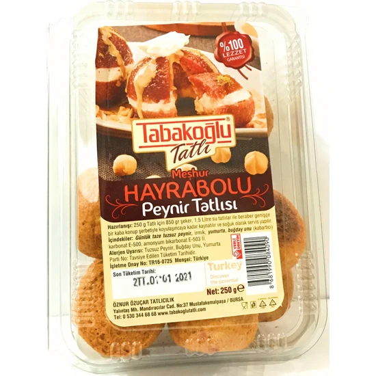 Tabakoğlu Hayrabolu Tatlısı 250 gr hepsiburada