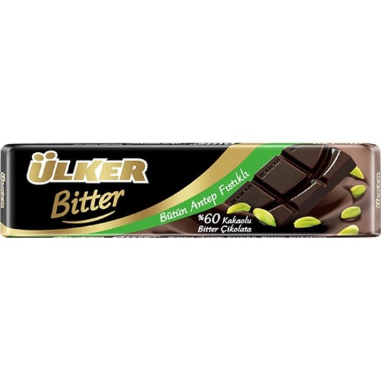 Ülker Çikolata Baton Bitter Antep Fıstıklı 32 gr (12'li) Fiyatı