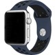 Case 4U Apple Watch Seri 7/6/SE/5/4 Delikli Spor Kayış 45mm 44mm 42mm Uyumlu Gece Mavisi - Siyah