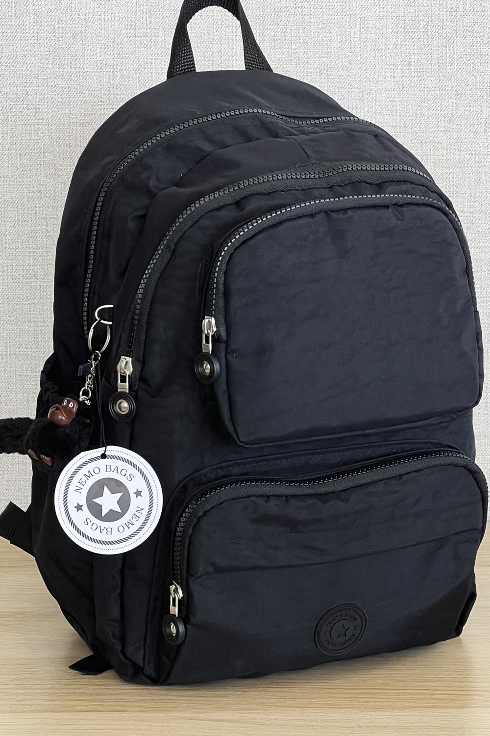 Nemo Group Haki Orta Boy Sırt Çantası Okul Çantası Laptop ve Seyahat Çantası Su Geçirmez Spor Çantası 40X30X15cm