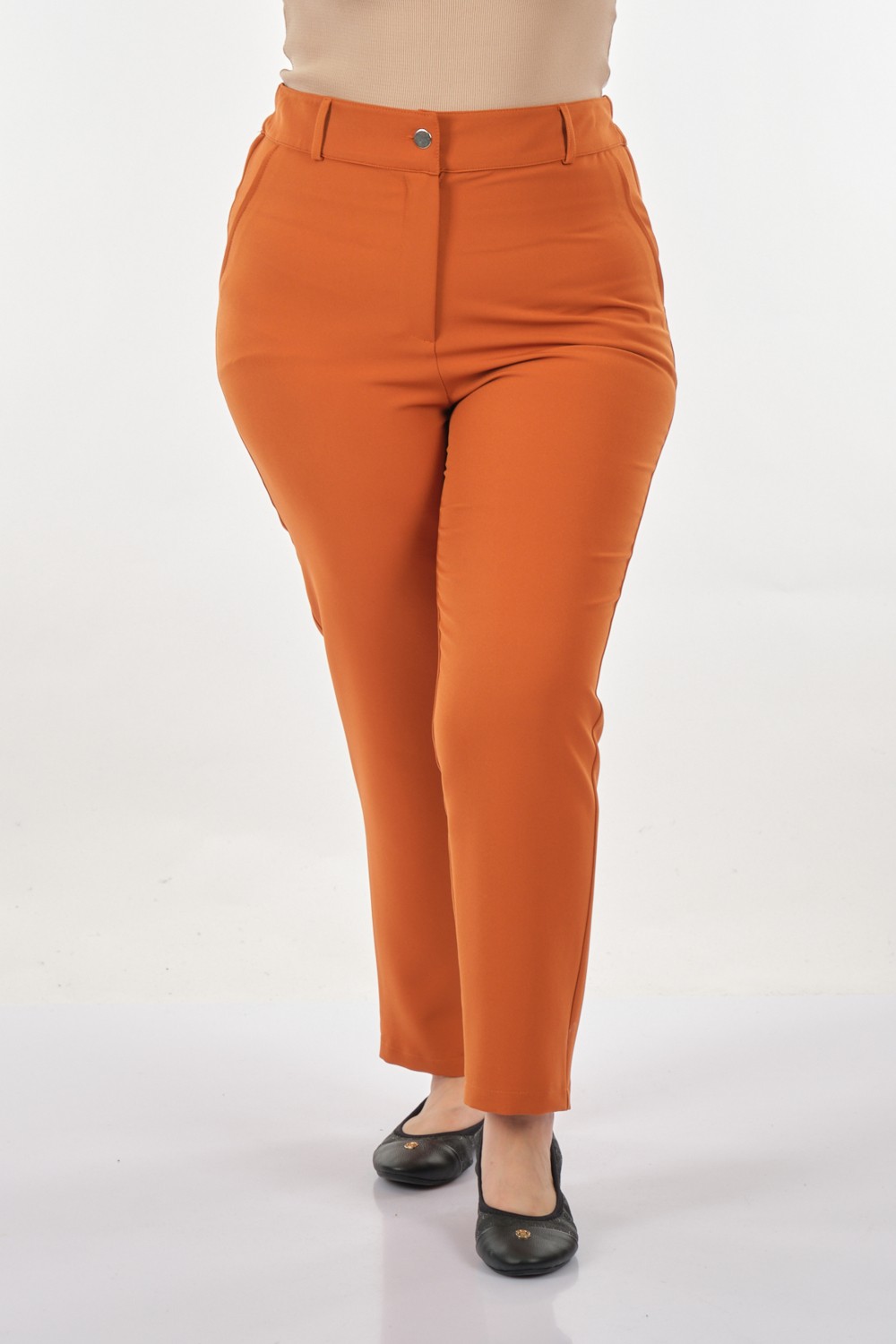 Sedna Minimalist Yüksek Bel Regular Fit Kadın Pantolon - Günlük & İş