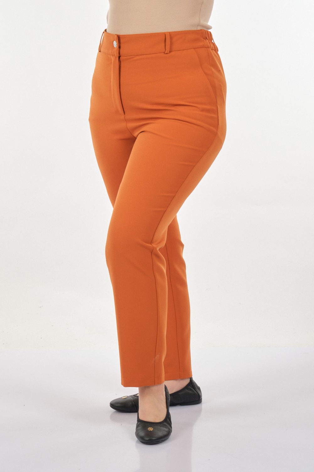 Sedna Minimalist Yüksek Bel Regular Fit Kadın Pantolon - Günlük & İş görsel 2