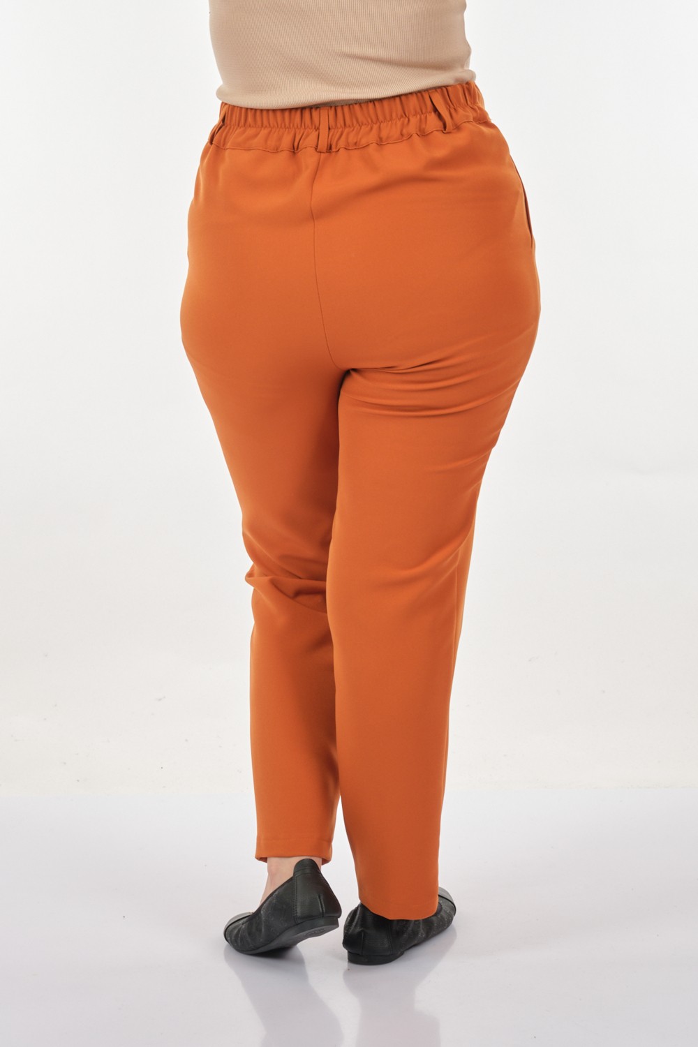 Sedna Minimalist Yüksek Bel Regular Fit Kadın Pantolon - Günlük & İş görsel 4