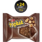 Eti Topkek Fındıklı Kakaolu Kek 35 g x 24 Adet Yumuşak Dokulu Türkiye Üretimi Atıştırmalık
