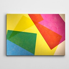 Dekolata Renkli Desenler Soyut Kanvas Tablo