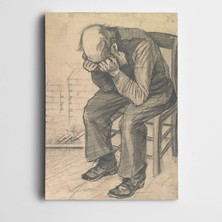 Dekolata Vincent Van Gogh Worn Out Drawing Kanvas Tablo