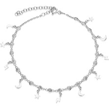 Adal Silver Kadın Gümüş Zirkon Taşlı Halhal