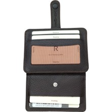 Rewina 9052 Hakiki Gercek Deri Çıtçıtlı Ince Cüzdan & Kartlık