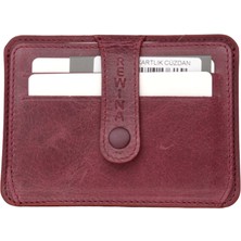Rewina 9052 Hakiki Gercek Deri Çıtçıtlı Ince Unisex Cüzdan & Kartlık
