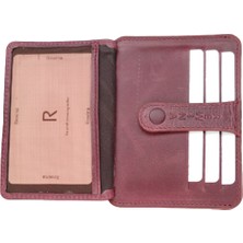 Rewina 9052 Hakiki Gercek Deri Çıtçıtlı Ince Unisex Cüzdan & Kartlık
