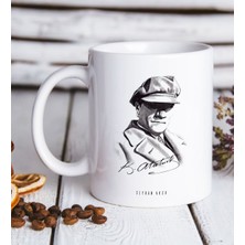 BK Kişiye Özel Atatürk Temalı Beyaz Kupa Bardak-17