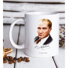 BK Kişiye Özel Atatürk Temalı Beyaz Kupa Bardak-12