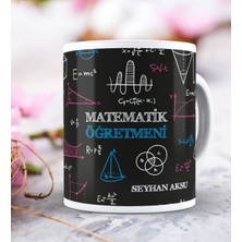 BK Kişiye Özel Matematik Öğretmeni Beyaz Kupa Bardak -11