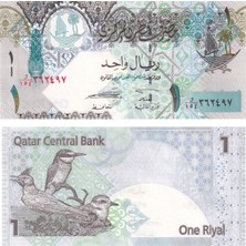 Benim Koleksiyonum Katar (Qatar), 1 Riyal (2008) P#28 Çil Eski Yabancı Kağıt Para