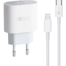 İXtech IX-CC009 20W Pd,type-C To Lightning Kablolu Seyehat Seti Beyaz