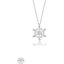 Swarovski Taşlı Gümüş Kartanesi Kolye