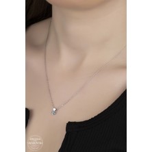 Swarovski Swarovski Taşlı Gümüş Kalp Kolye