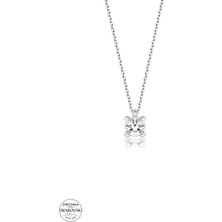 Swarovski Taşlı Gümüş Tektaş Bayan Kolye