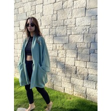 Kinua Studio - Yumuşak Dokulu Kapitone Kalın Ovre Kimono - Unisex, Cepli