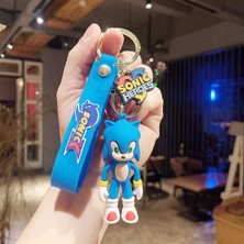 Hd Marketim Sonic Kirpi 3 Boyutlu Silikon Anahtarlık Çanta Süsü Oyuncak Aksesuar