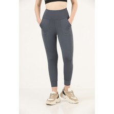 Miss Maral Missmaral  Antrasit  Yüksek Bel Jogger Eşofman Altı Joggers Rahat Esnek Şık 1061