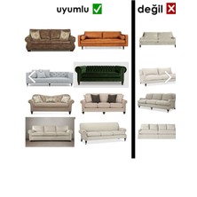 Tuchmall Koltuk Örtüsü 3+3+1+1 Takımı Lastikli Esnek Yıkanabilir Çekyat Kanepe Kılıfı.