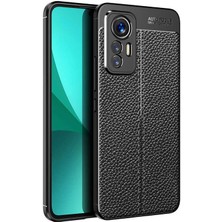 Kupa Xiaomi Mi 12 Lite Kılıf Kamera Korumalı Dikiş Desenli Darbe Emici Deri Görünüm Silikon Kapak