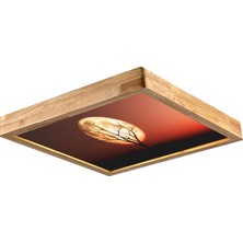 Wood Design World Ahşap Çerçeve Tavan LED Aydınlatma