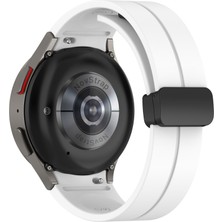 Novstrap Samsung Galaxy Watch 5 Seri 40MM 44MM Uyumlu Kordon Metal Magnet D Tokalı Silikon Kayış