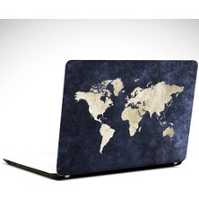 Dekolata Dünya Haritası Laptop Sticker